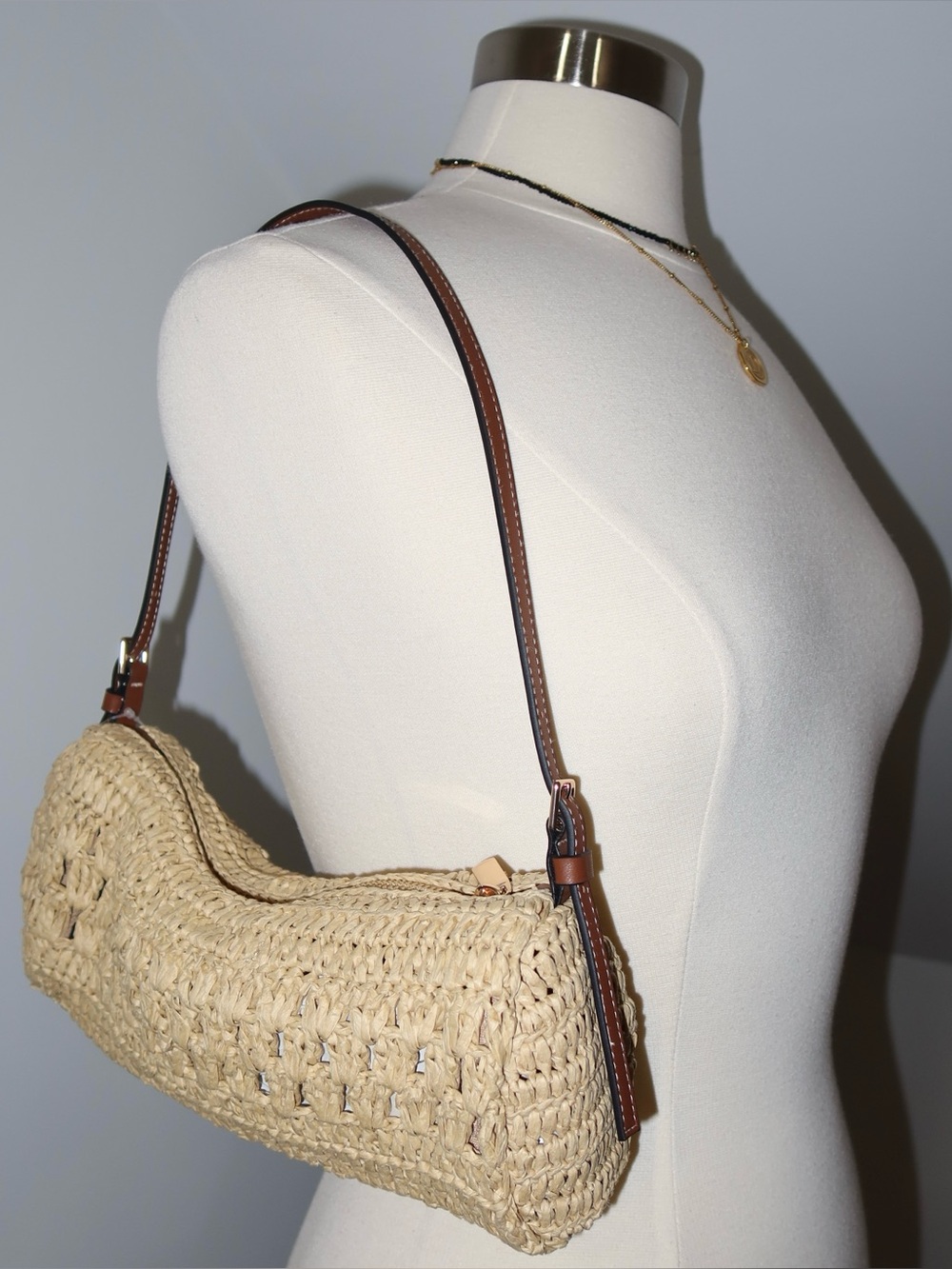 H&M Raffia Shoulder Purse